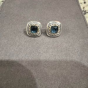David Yurman Albion faceted blue topaz earring